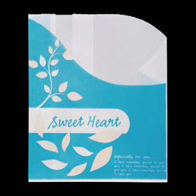 8981 スイートハートリーフ柄(ブルー) 100枚 Y013711