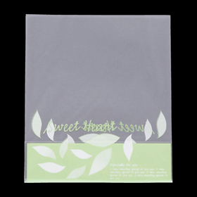 8986 スイートハートリーフ柄縦型サンド (グリーン) 100枚 Y013724