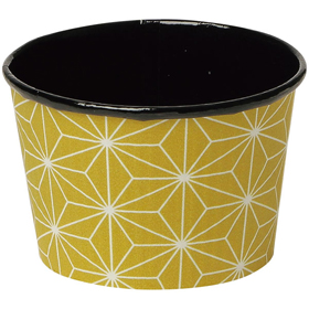 IKプリーツカップ 43F 麻の葉 黄 100枚 Y015608