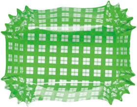 VIVIDケース 角角特大 チェック緑 500枚入 (85×55) ×30mm 15016