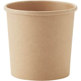 ヘイコー 未晒フードカップ 本体のみ 350mL ムジ φ90(72)×85mm 1袋(25枚入) Y014589