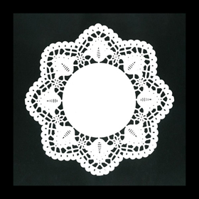 丸型ドイリーレース 白 #7 100枚入 1袋 Y004347