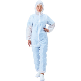 フード付ジャンプスーツ M ホワイト 1枚 Y006889