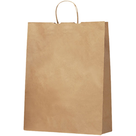 手提袋 HA-1 無地(未晒) 340101 50枚 Y008278