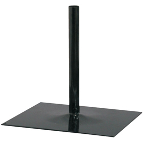 鉄板ポール台 #940 30cm 黒 1台 Y009171