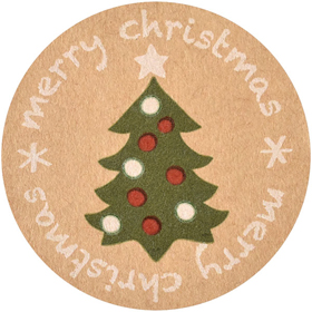 クリスマスラウンドシール ツリー【PB】 100枚 Y012569