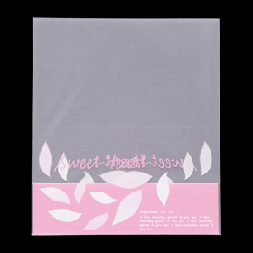 8985 スイートハートリーフ柄縦型サンド (ピンク) 100枚 Y013725