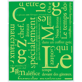 カマスGT(透明)バラ #2 洋柄グリーン 100枚 Y015369