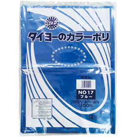 タイヨーのカラーポリ#17 0.035×360×500 ブルー 100枚 Y016112