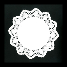 丸型ドイリーレース 白 #8 100枚入 1袋 Y004348