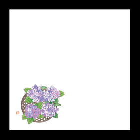 耐油天紙 4寸 あじさい(5～6月) 100枚入 1冊 Y004395