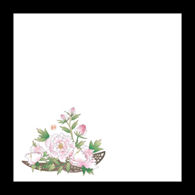 耐油天紙 5寸 ぼたん(4～5月) 100枚入 1冊 Y004408