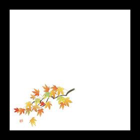 耐油天紙 4寸 紅葉(9～11月) 100枚 1冊 Y004420