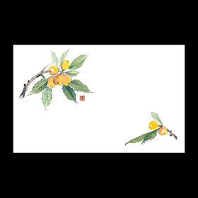 テーブルマット尺3#232 びわ 100枚 Y004597