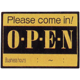 オープン・クローズプレート OC-2 ブラック えいむ 1個 Y008882