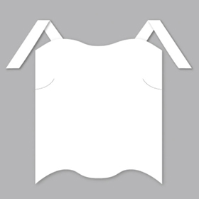 4折紙エプロン ELF(エルフ) 無地 100枚 Y012148