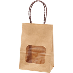 ウィンドウミニバッグ 茶無地 こげ茶 25枚 Y012911