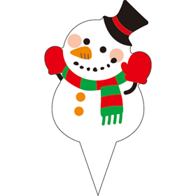 ピック D-0534 メリークリスマス(雪だるま) 200枚 Y013135