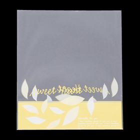 8983 スイートハートリーフ柄縦型サンド (イエロー) 100枚 Y013726