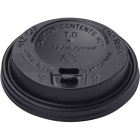 ヘイコー発泡断熱カップ12オンス専用蓋 黒 50個 Y014593