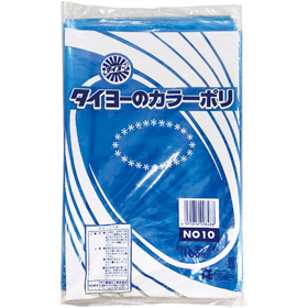 タイヨーのカラーポリ#10 0.035×180×270 ブルー 100枚 Y016103