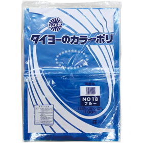 タイヨーのカラーポリ#18 0.035×380×530 ブルー 100枚 Y016113