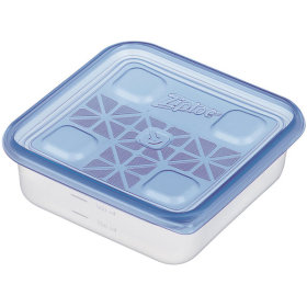 家庭用ジップロックコンテナー正方形700ml 2個入156×156×53mm 17015