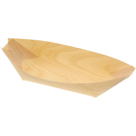 スワン 白樺舟皿 9寸 240×120×49mm 1袋(100枚入) Y014941★欠品中