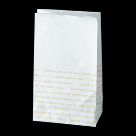 8286 耐油角底袋6号 #186 レシピ柄 (145X95X280mm) 100袋