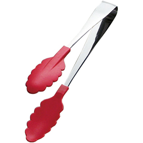 抗菌耐熱 フードトング レッド 1個 Y006059