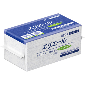 エリエール ペーパータオル スマートタイプ シングル 220枚(小小判) 1袋 Y006989