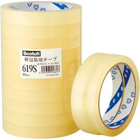 軽包装用テープ #619S 24mm×50m 6巻 Y008142