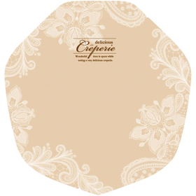 ラミクレープクラフト包装紙 クラフト変形 レース 200枚 Y012235