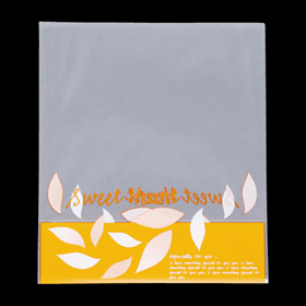 8982 スイートハートリーフ柄縦型サンド (オレンジ) 100枚 Y013727