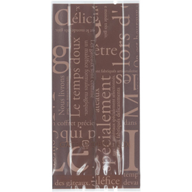 合掌ガゼットGT(透明)バラ #22 洋柄ブラウン 100枚 Y015411