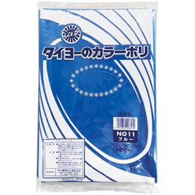 タイヨーのカラーポリ#11 0.035×200×300 ブルー 100枚 Y016104