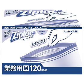 ジップロック フリーザーバッグ お徳用Mサイズ 厚0.06mm 189×177mm 120枚入 15958