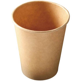 KMコップ 未晒紙 本体のみ KMA-240 ナチュラル φ80×94mm 約280mL 1袋(50枚入) Y016805