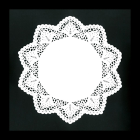 丸型ドイリーレース 白 #10 100枚入 1袋 Y004350