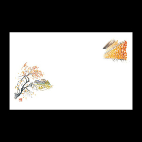 テーブルマット尺3#264 つるし柿 100枚 Y004631