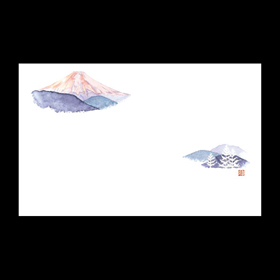 テーブルマット尺3#274 九鬼山からの赤富士 100枚 Y004643
