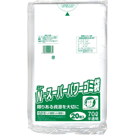 N-スーパーパワー ゴミ袋 70L ナチュラル 20枚 Y007538