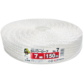 SKパワーロープ 白 #7 7mm×150m 1巻 Y008198