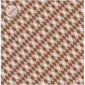 ラミクレープ包装紙 L(四角) ブラウン 200枚 Y012236