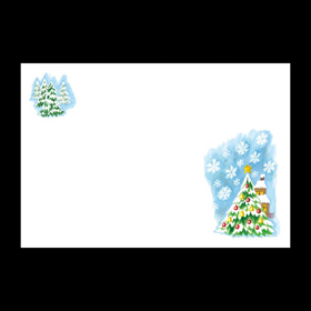 テーブルマット尺3#470 スノークリスマス 100枚 Y013092