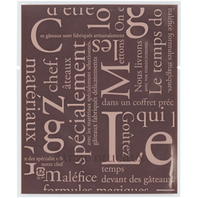 カマスGT(透明)バラ #1 洋柄ブラウン 100枚 Y015362