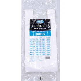 レジ袋 (半透明) NSバッグエコノミー 30号 S 厚0.013mm300 (180) ×380mm 100枚入 22519★欠品中