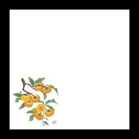 耐油天紙 5寸 柿(10～12月) 100枚入 1冊 Y004438