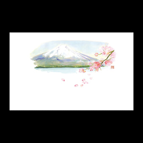 テーブルマット尺3#275 河口湖からの富士山 100枚 Y004644