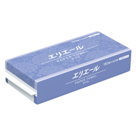 エリエール ペーパータオル ダブル 大判 150組300枚 1袋 Y006996